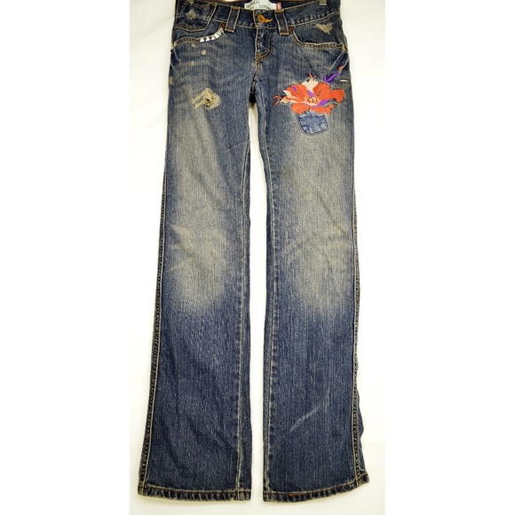 Levi 504 jeans slouch 3 x 32 embroidered studs dis